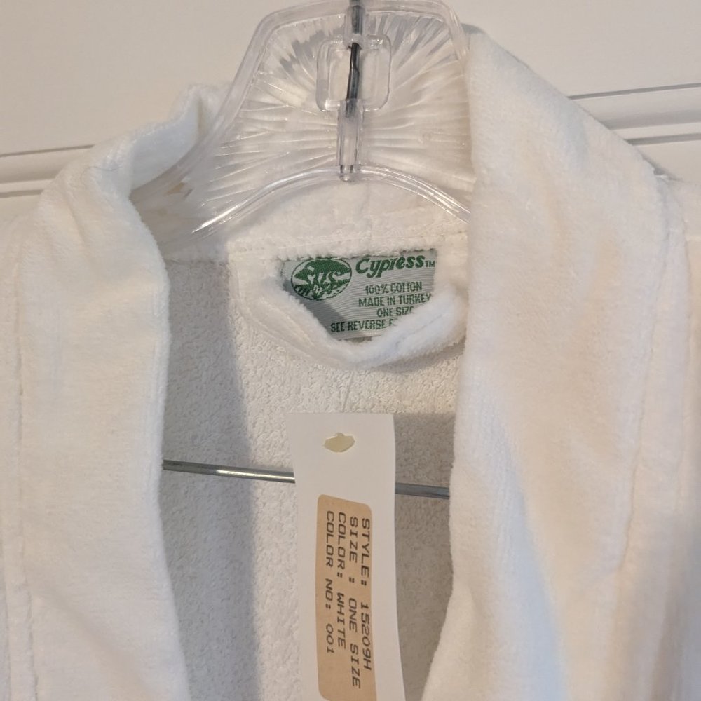 NWT Plush White Royal Caribbean Spa Robe - Vintage - Picture 7 of 7
